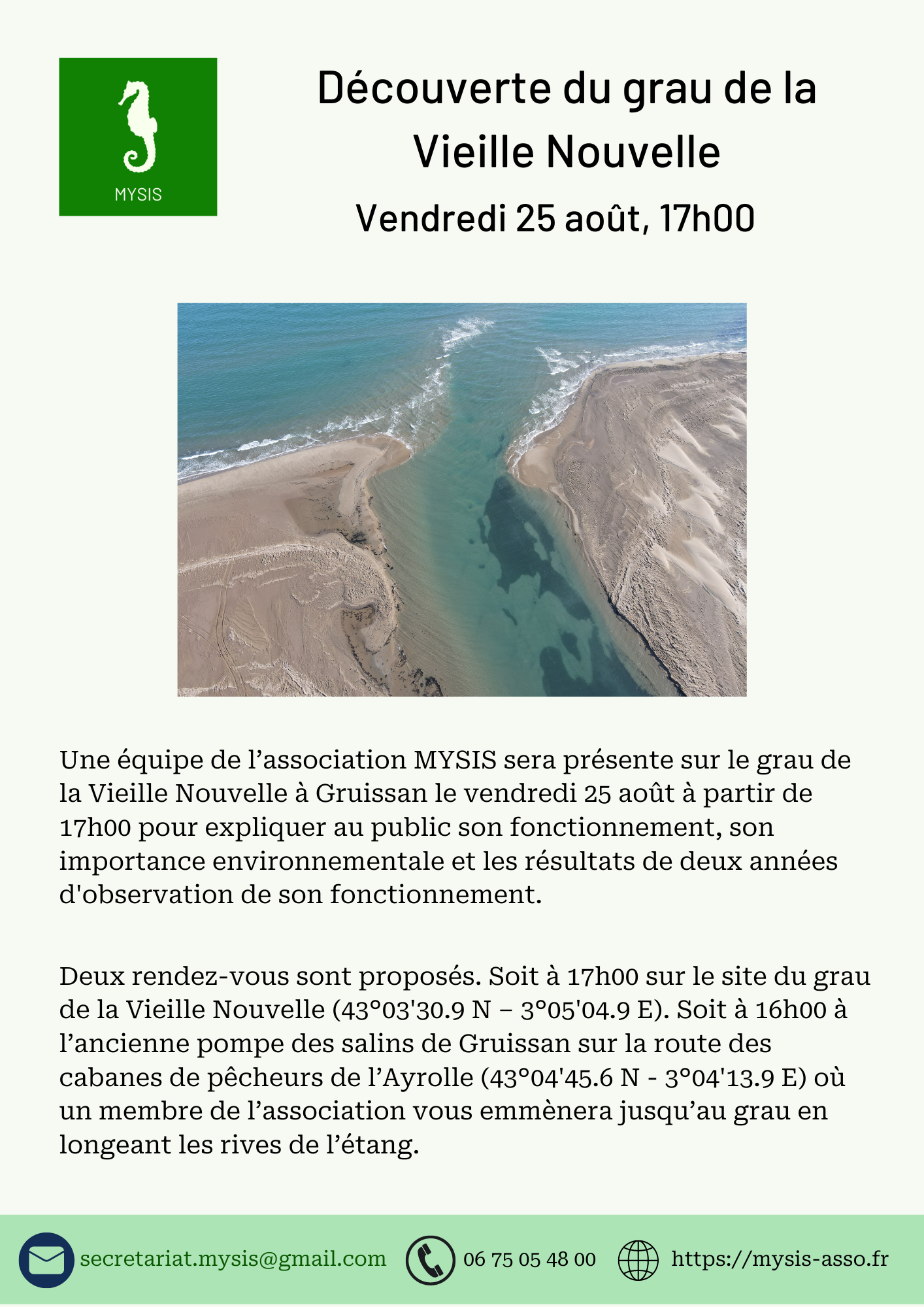 Affiche découverte du grau 1 Affiche découverte du grau 1